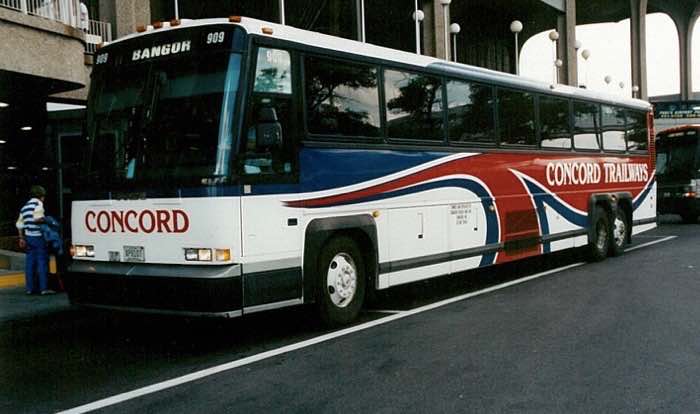 this mci made bus is shown at logan airport in 2000 before our